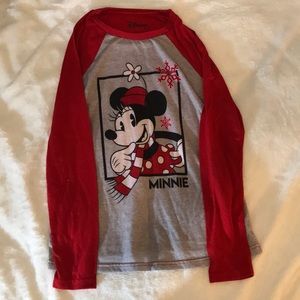 Red mini mouse shirt.
